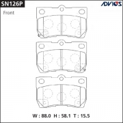 Колодки тормозные ADVICS SN126P
