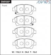Колодки тормозные ADVICS SN956P дисковые передние