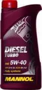 Масло моторное MANNOL Diesel Turbo 5w40 1л синтетика